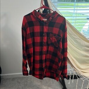 Red and Black Plaid Men's Shirt